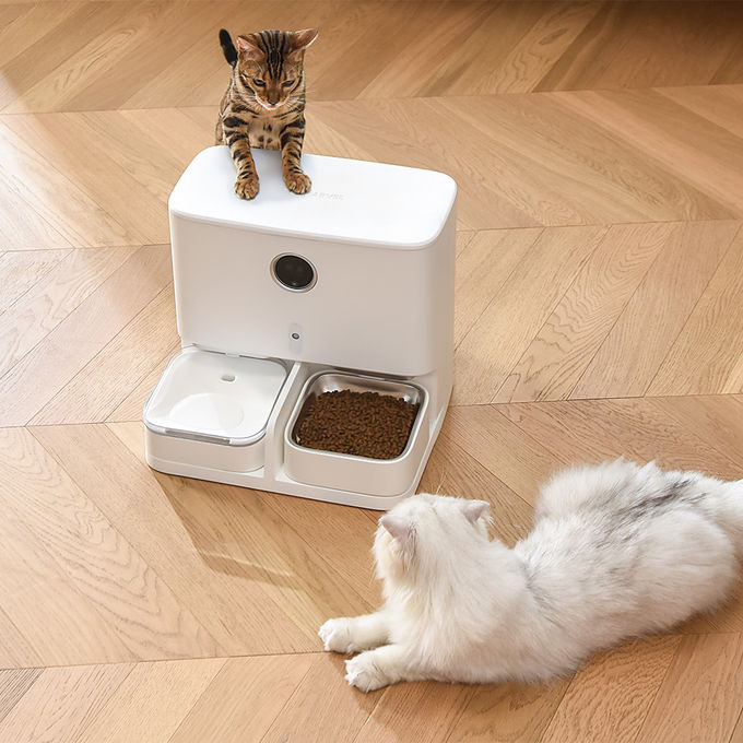 Alimentador do animal de estimação do ABS e alimentador automático esperto do animal de estimação do distribuidor da água com WiFi/câmera 0