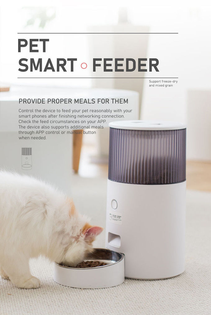Distribuidor programado de controle remoto do alimento para cães de Wifi Cat Dry Food Dispenser App 0