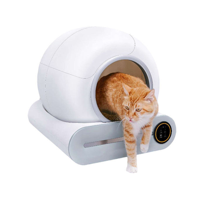 2 forma nivelada do retângulo de Cat Litter Trays 65L-76L da limpeza de auto com as grandes caixas de maca 0